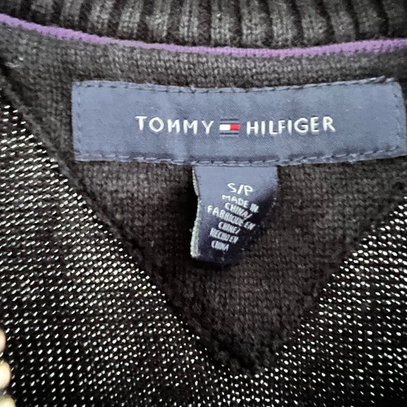 Tommy Hilfiger Checkered Black Long Sleeve Top - Picture 4 of 4